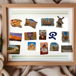Lote de 12 Imanes de Recuerdos de Viaje