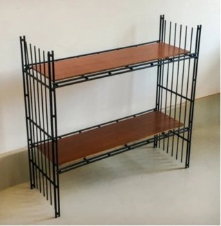 Scaffalatura Modulare Ferro e Teak