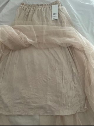 Falda larga tul beige talla única LISA STYLE