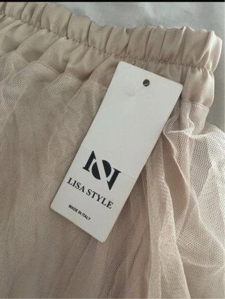 Falda larga tul beige talla única LISA STYLE