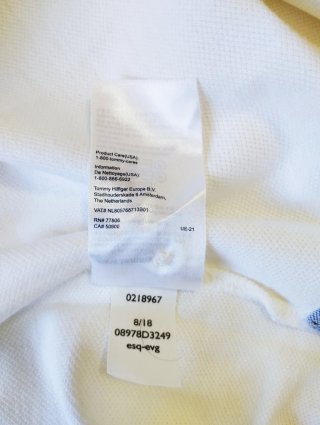 Polo Tommy Hilfiger manga larga blanco