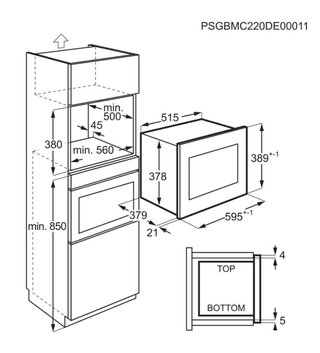 Microondas Integrable AEG 25L Nuevo