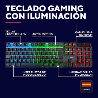 Teclado Gaming Trust GXT Azor LED Español