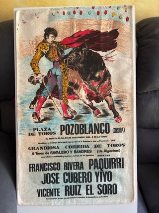 Antiguo cartel de toros paquirri