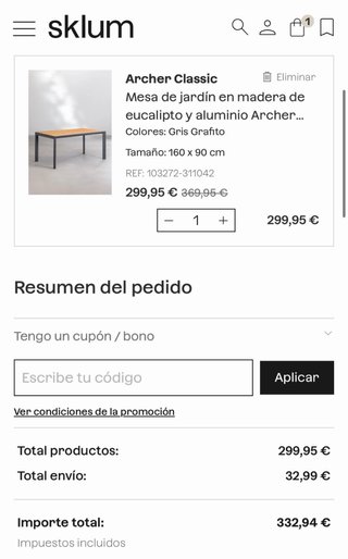 Mesa de jardín Sklum NUEVA