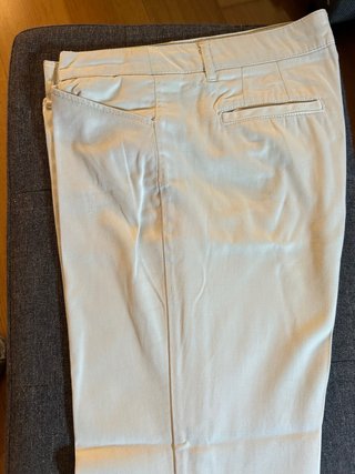 Pantalón blanco Mango Talla 36 (amplia)