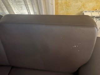Sofá de 3 plazas en piel negra