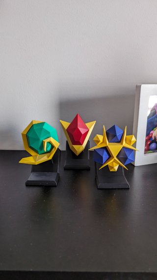 Set di 3 pietre spirituali Zelda