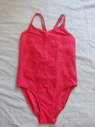 Bañador Zara niña rosa palmeras
