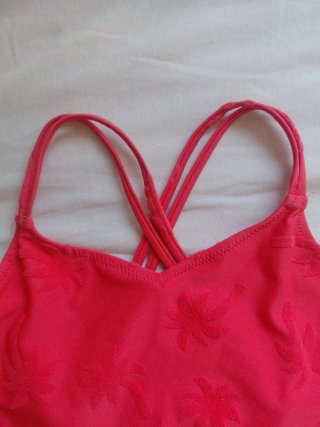 Bañador Zara niña rosa palmeras