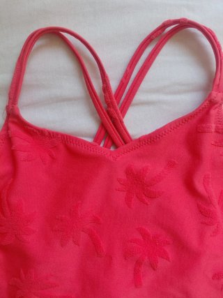 Bañador Zara niña rosa palmeras