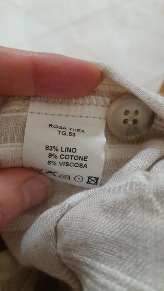 Pantaloni larghi lino cotone viscosa