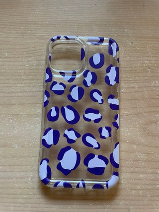 Custodia iPhone 12 Leopardo Blu e Viola