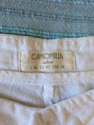 Pantaloni bianchi Camomilla in Lino