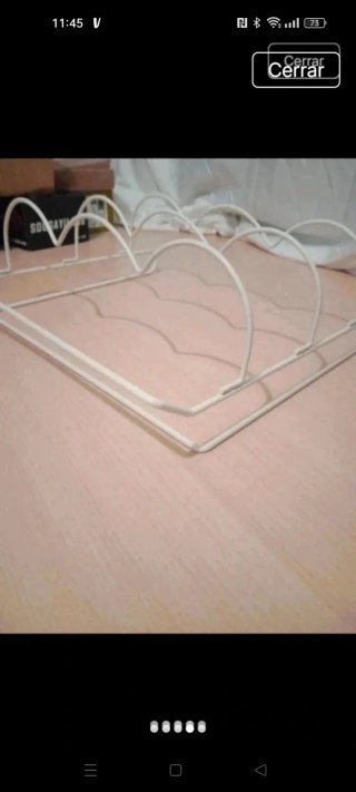 Organizzatore per frigorifero/dispensa in metallo bianco
