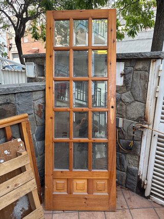 4 Puertas Madera Cristalera