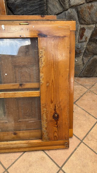 4 Puertas Madera Cristalera