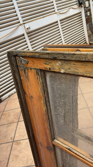 4 Puertas Madera Cristalera