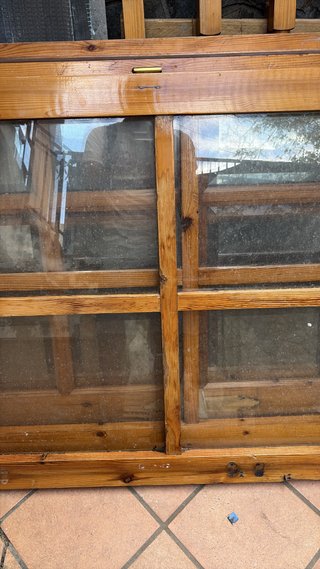 4 Puertas Madera Cristalera