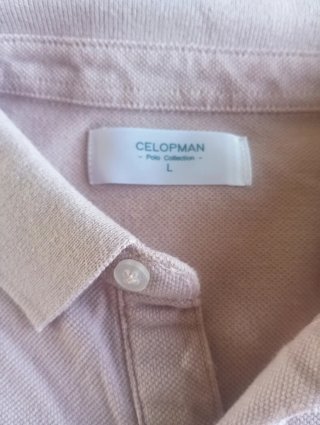 Polo Celopman, Rosa con Manga Corta, Talla L