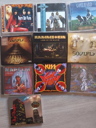 Lote 8 CDs Rock/Metal: Pretty Boy Floyd, Kiss, Ram