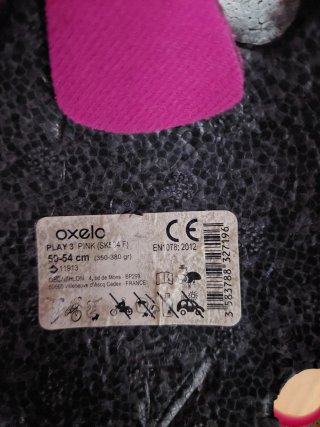 Casco infantil rosa Oxelo