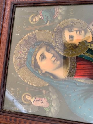 Cuadro Virgen con Niño Jesús Original