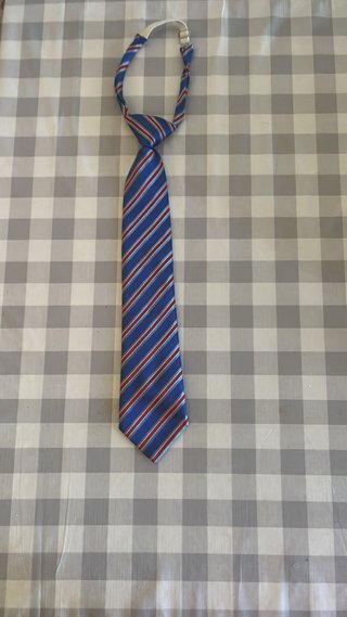 Corbata infantil rayas azul y rojo