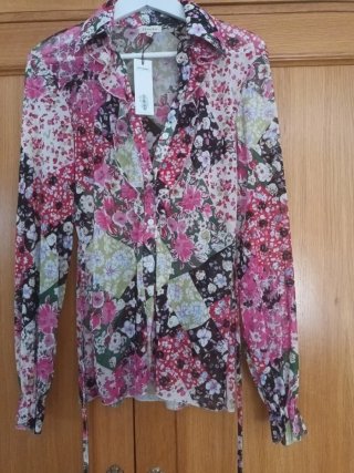 Camisa ZENDRA floral patchwork talla S