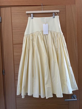 Falda Zara voluminosa talla única amarilla