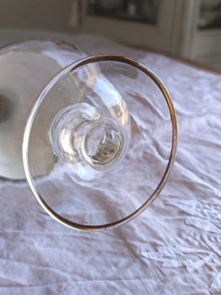 Brocca vintage ottone e cristallo
