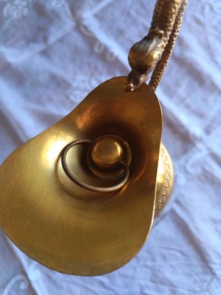 Brocca vintage ottone e cristallo