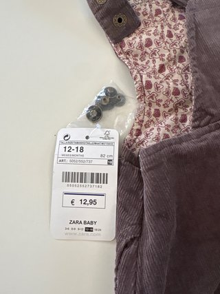 Peto marrón de pana Zara Baby