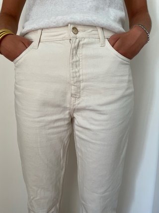 Pantalones vaqueros beige, monísimos, impecables