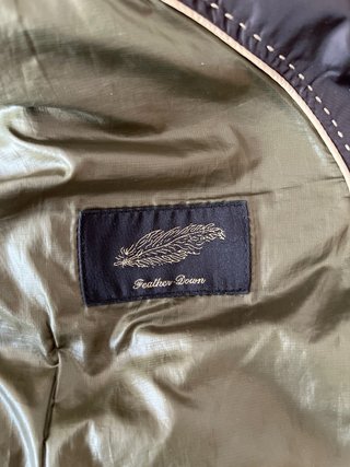 Abrigo 80%plumón Massimo Dutti Marrón/Verde Hombre