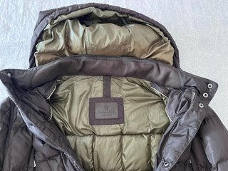 Abrigo 80%plumón Massimo Dutti Marrón/Verde Hombre