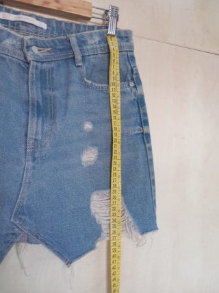Falda vaquera Zara desgastada mujer
