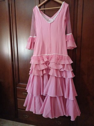 Traje Gitana Rosa Palo hecho a medida