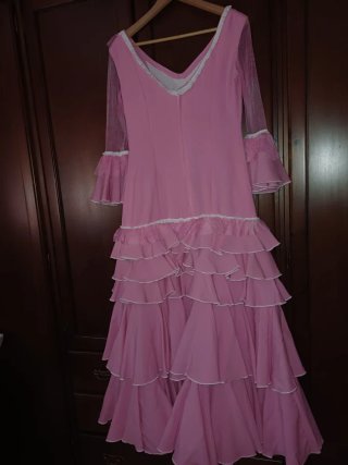 Traje Gitana Rosa Palo hecho a medida