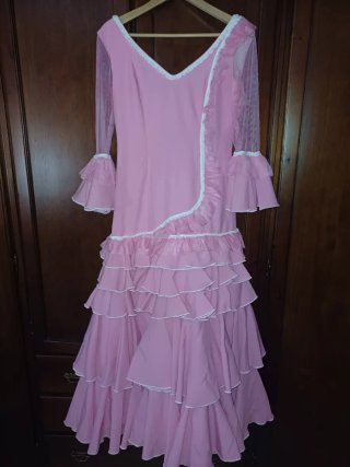 Traje Gitana Rosa Palo hecho a medida