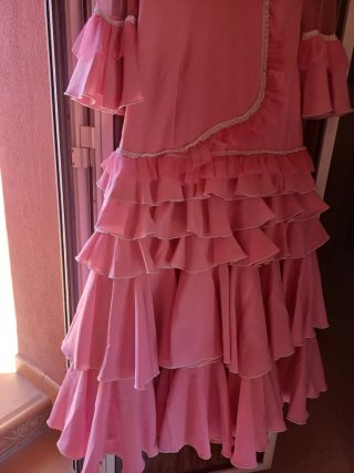 Traje Gitana Rosa Palo hecho a medida