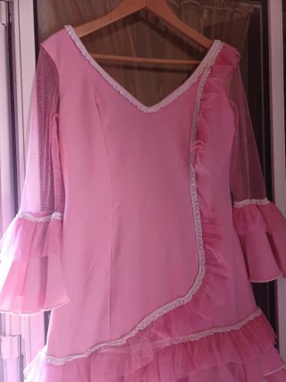 Traje Gitana Rosa Palo hecho a medida