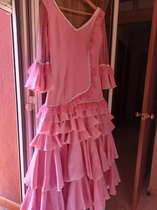 Traje Gitana Rosa Palo hecho a medida