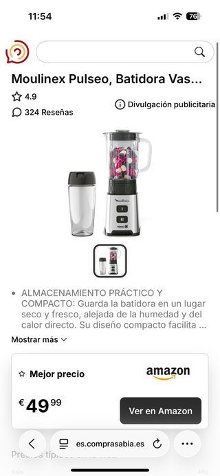 Batidora Moulinex Pulseo