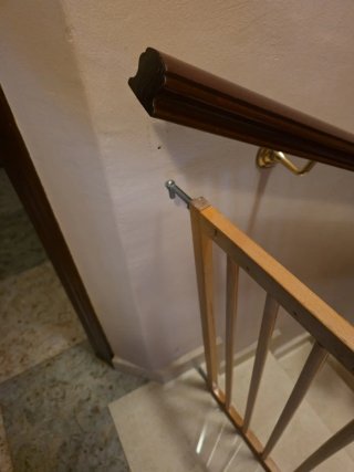 Barrera seguridad niños madera ajustable