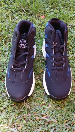 Zapatillas deportivas negras y azules talla 41