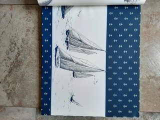 Catálogo de papel pintado de tienda de decoración.