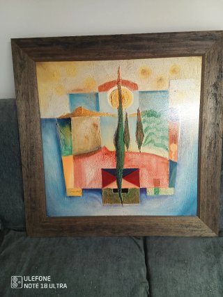 Cuadro abstracto moderno 88x88