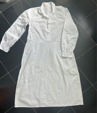 Vestido camisón antiguo algodón blanco