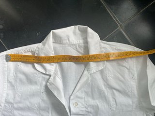 Vestido camisón antiguo algodón blanco